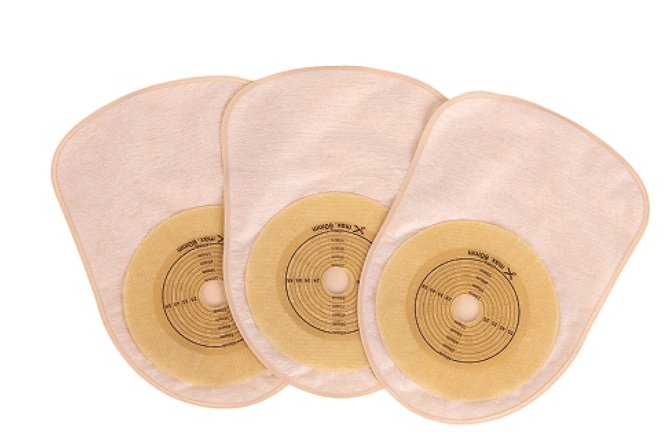 Two-piece colostomy bag (piece artificial anus bag)