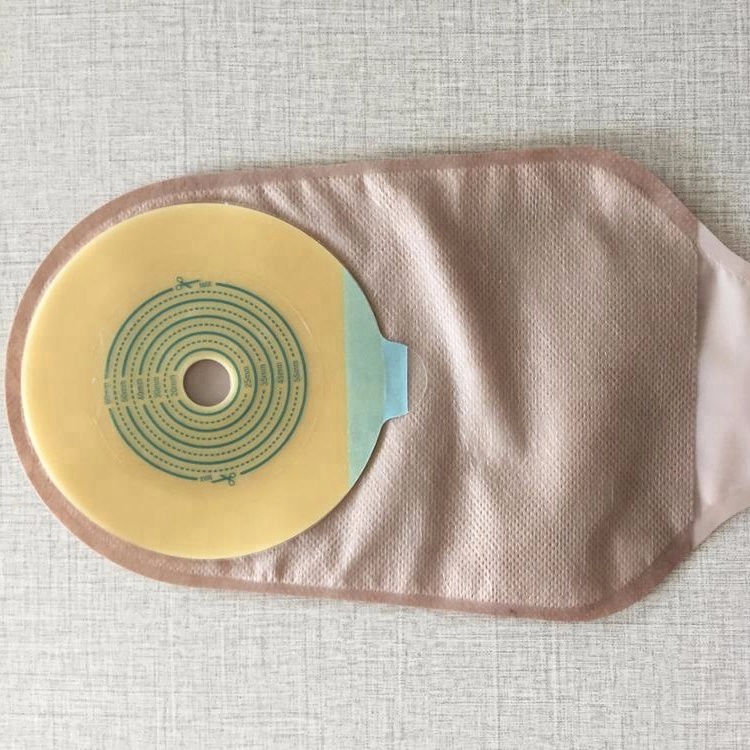 One piece open type colostomy bag  with clip