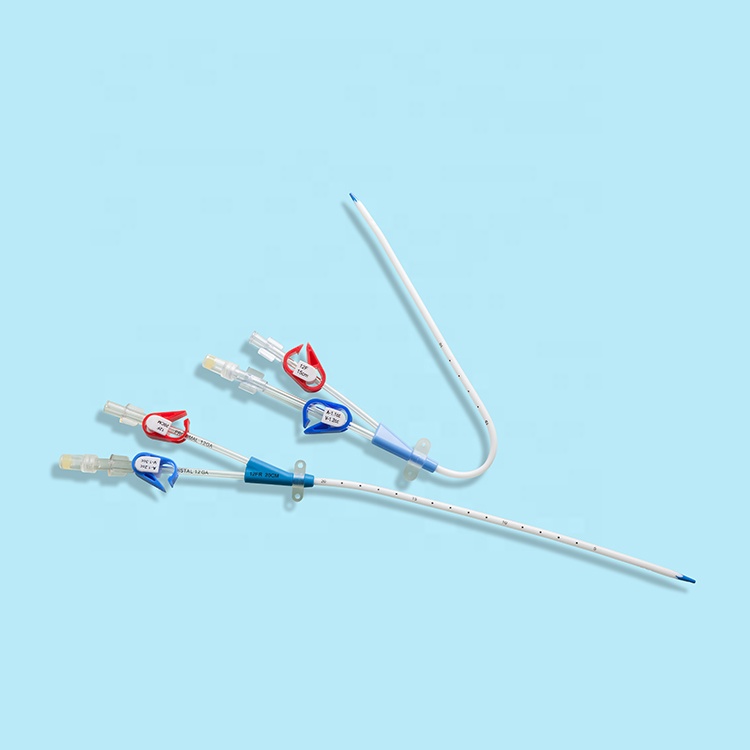 Disposable  Triple Lumen Dialysis Catheter TPU Material Hemodialysis Catheter