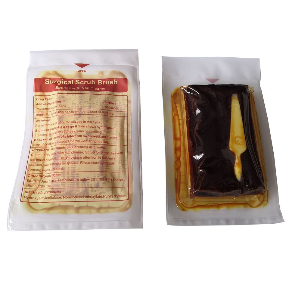 Soft Sponge Medical Surgical Brush with 4% Chlorhexidine