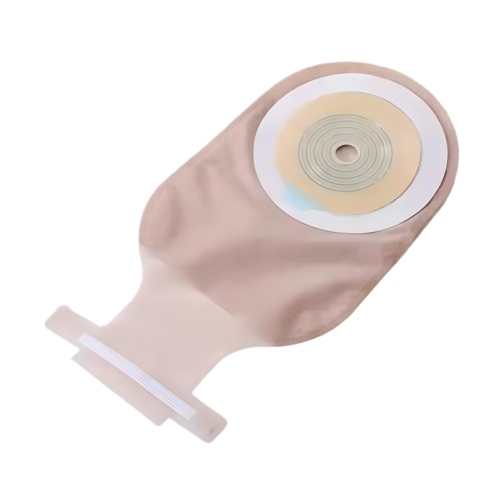 One Piece Open Style Colostomy Bag 65mm Cut-to-Fit with Secure Clip Closure