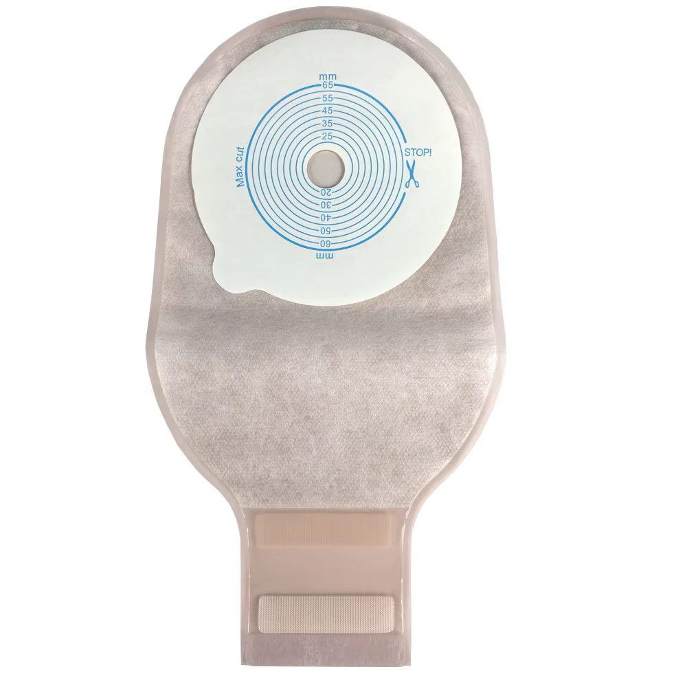 Wholesale  Medical One-piece Ostomy Bag Stoma Pouch Beige Color