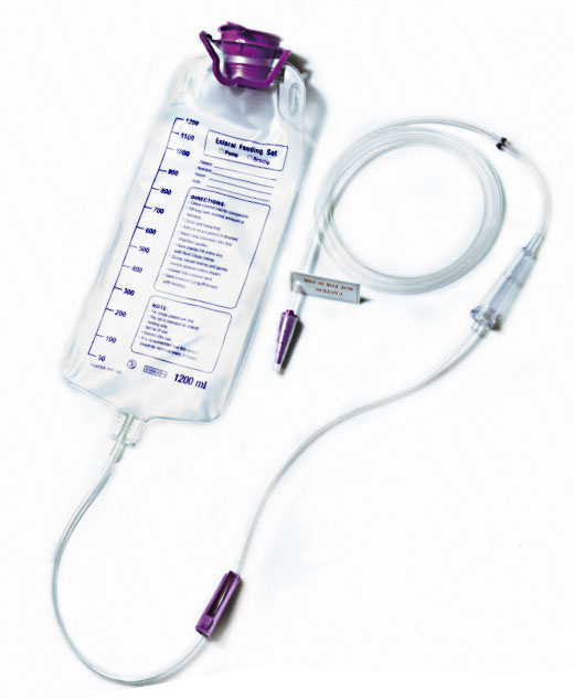 Disposable sterile enteral feeding bag (for pump)