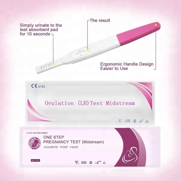Home Medical diagnostic rapid test kits one step LH ovulation test cassette strip midstream