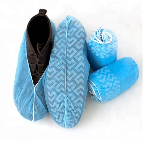 High quality non woven blue pp disposable shoe covers anti -skid and waterproof with FDA,CE,ISO